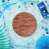 Assiettes En Carton mur de briques (Fête)