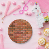 Assiettes En Carton mur de briques (Fête)