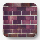 Assiettes En Carton Mur en briques (Recto)