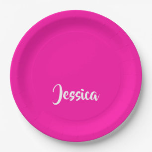 Assiettes En Carton Mur rose uni