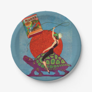 Assiettes En Carton Murad cigarettes dame équitation tortue géante