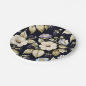 Assiettes En Carton Mûre & Fleurs (Angle)