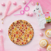 Assiettes En Carton Mushrooms and Falling Leaves Enchanted Autumn (Fête)