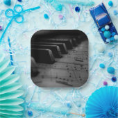 Assiettes En Carton Music Piano Keys (Fête)