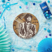 Assiettes En Carton Musicien de jazz (Fête)