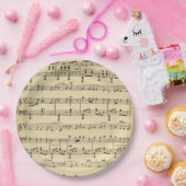 Assiettes En Carton Musique de feuille antique (Fête)