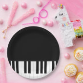ASSIETTES EN CARTON MUSIQUE DE PIANO (Fête)