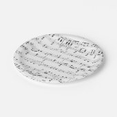 Assiettes En Carton Musique en feuille blanche (Angle)