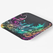 Assiettes En Carton musique graffiti (Angulaire)