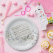 Assiettes En Carton Musique Nocturne Silencieuse Avec Plaque Papier Or (Fête)