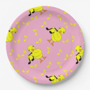 Assiettes En Carton Musique Note Motif
