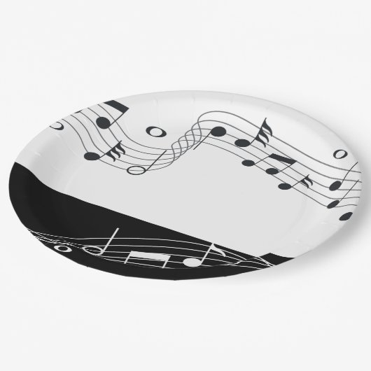 Assiettes En Carton Musique Pique-Nique À Thème & Fête Plaques Papier (Angle)