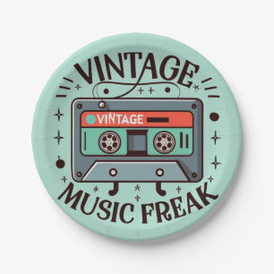 Assiettes En Carton Musique vintage Freak