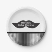 Assiettes En Carton Mustache Bash Fête d'anniversaire Plaques modernes (Devant)