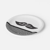 Assiettes En Carton Mustache Bash Fête d'anniversaire Plaques modernes (Angle)