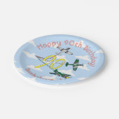 Assiettes En Carton Mustangs 90e anniversaire Blue Sky Papier Plaque (Angle)