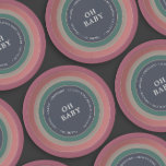 Assiettes En Carton Muted Rainbow Baby shower Girl<br><div class="desc">Conçu pour correspondre à notre "Rainbow Baby shower Collection" Autres couleurs et pièces assorties disponibles dans la collection.</div>