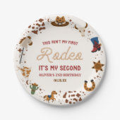 Assiettes En Carton My Second Rodeo Western Cowboy 2e fête d'anniversa (Devant)