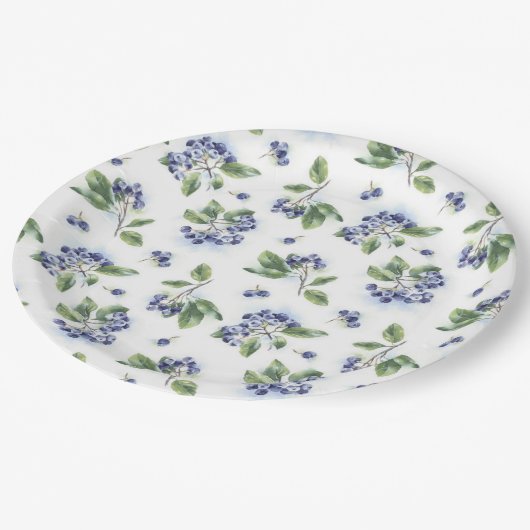 Assiettes En Carton Myrtille (Angle)