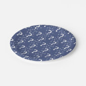 Assiettes En Carton Mystère point d'interrogation riddle puzzle bleu (Angle)