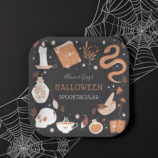Assiettes En Carton Mystic Boho Crystal Halloween Party