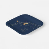 Assiettes En Carton Mystical Blue Gold Sun Moon Astronomie Space (Angulaire)
