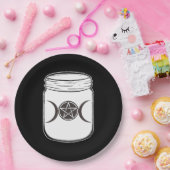 Assiettes En Carton Mystical Magic Moons Mason Jar Halloween Party (Fête)