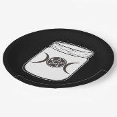 Assiettes En Carton Mystical Magic Moons Mason Jar Halloween Party (Angle)