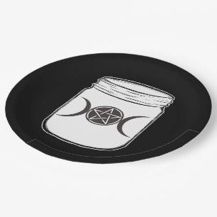 Assiettes En Carton Mystical Magic Moons Mason Jar Halloween Party