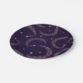 Assiettes En Carton Mystical Purple Gold Filigree Lune Céleste (Angle)