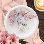 Assiettes En Carton Mystical Unicorn Floral Girl 6e fête d'anniversair<br><div class="desc">Voici notre captivante Unicorne Mystique et Rose Floral Girl 6th Birthday Party Design. Plongez-vous dans un monde enchanteur alors que vous vous préparez à célébrer votre petit. Cette collection exquise présente une licorne majestueuse comme point focal, gracieusement ornée de délicates fleurs roses et sertie sur fond de plaques de parties...</div>