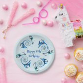 Assiettes En Carton Mythique Animal Bleu Dragons Âge Anniversaire (Fête)