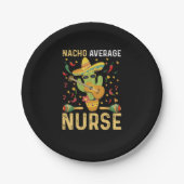 Assiettes En Carton Nacho Infirmière Moyenne Cinco De Mayo Infirmière  (Devant)