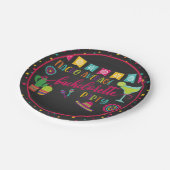 Assiettes En Carton Nacho Plaque de Bachelorette moyenne - Noir (Angle)