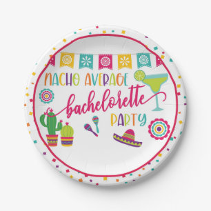 Assiettes En Carton Nacho Plaque de fête de bachelorette moyenne - Wh