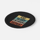 Assiettes En Carton nager nager nager Cadeau de natation (Angle)
