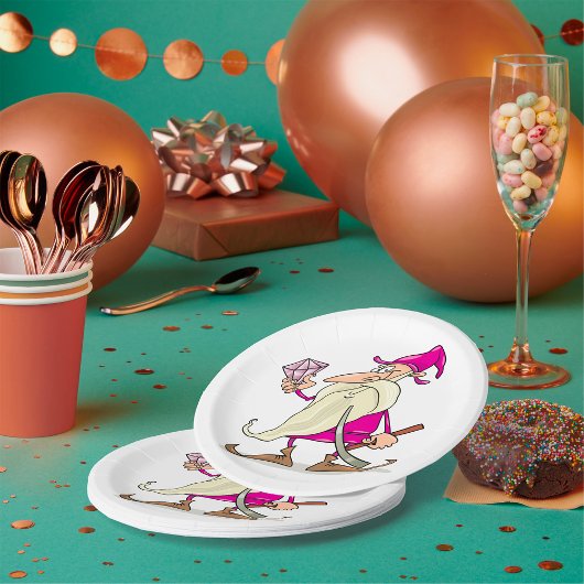 Assiettes En Carton Nain Avec Un Diamant