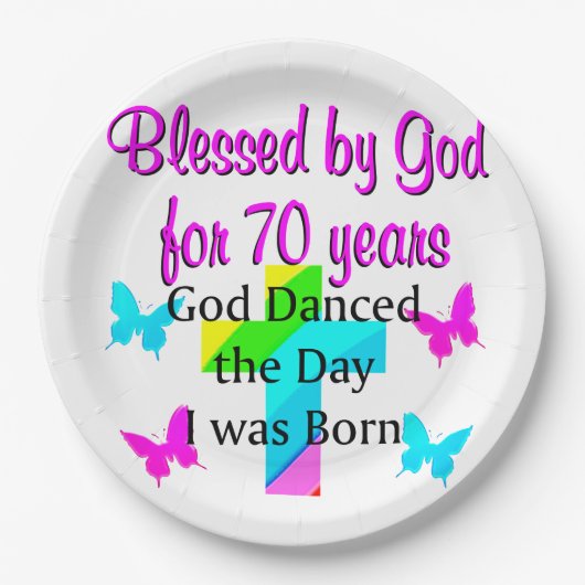 ASSIETTES EN CARTON NAISSANCE CHRÉTIENNE (Devant)