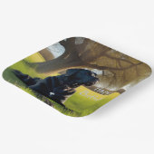 Assiettes En Carton Naissance de Black Labrador Retriever (Angulaire)