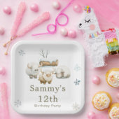 Assiettes En Carton Naissance de la vache arctique en hiver (Fête)