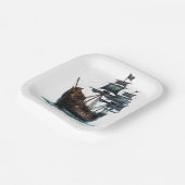 Assiettes En Carton Naissance du navire pirate noir (Angulaire)