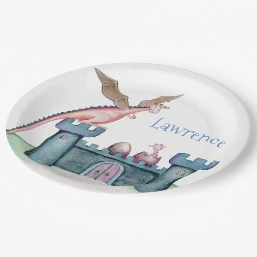 Assiettes En Carton Naissance d'un petit dragon (Angle)