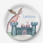 Assiettes En Carton Naissance d'un petit dragon (Devant)