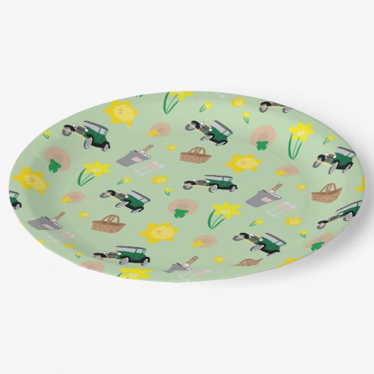 Assiettes En Carton Nantucket Daffodil Weekend Plaques papier (Angle)