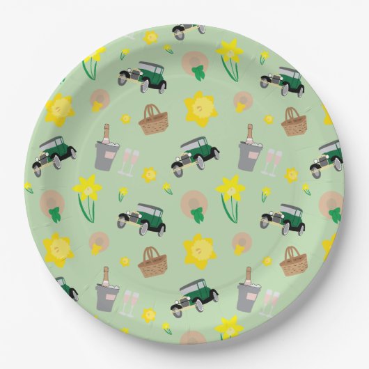 Assiettes En Carton Nantucket Daffodil Weekend Plaques papier (Devant)