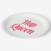 Assiettes En Carton Nap Queen rose cerisier rouge (Angle)