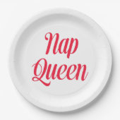 Assiettes En Carton Nap Queen rose cerisier rouge (Devant)