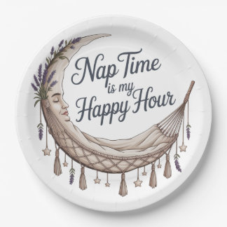 Assiettes En Carton Nap Time Is My Happy Hour