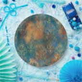 Assiettes En Carton Naples turquoise Cooper Patina (Fête)