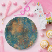 Assiettes En Carton Naples turquoise Cooper Patina (Fête)